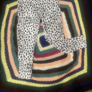 Tommy Hilfiger Black and White Animal Print Leggings